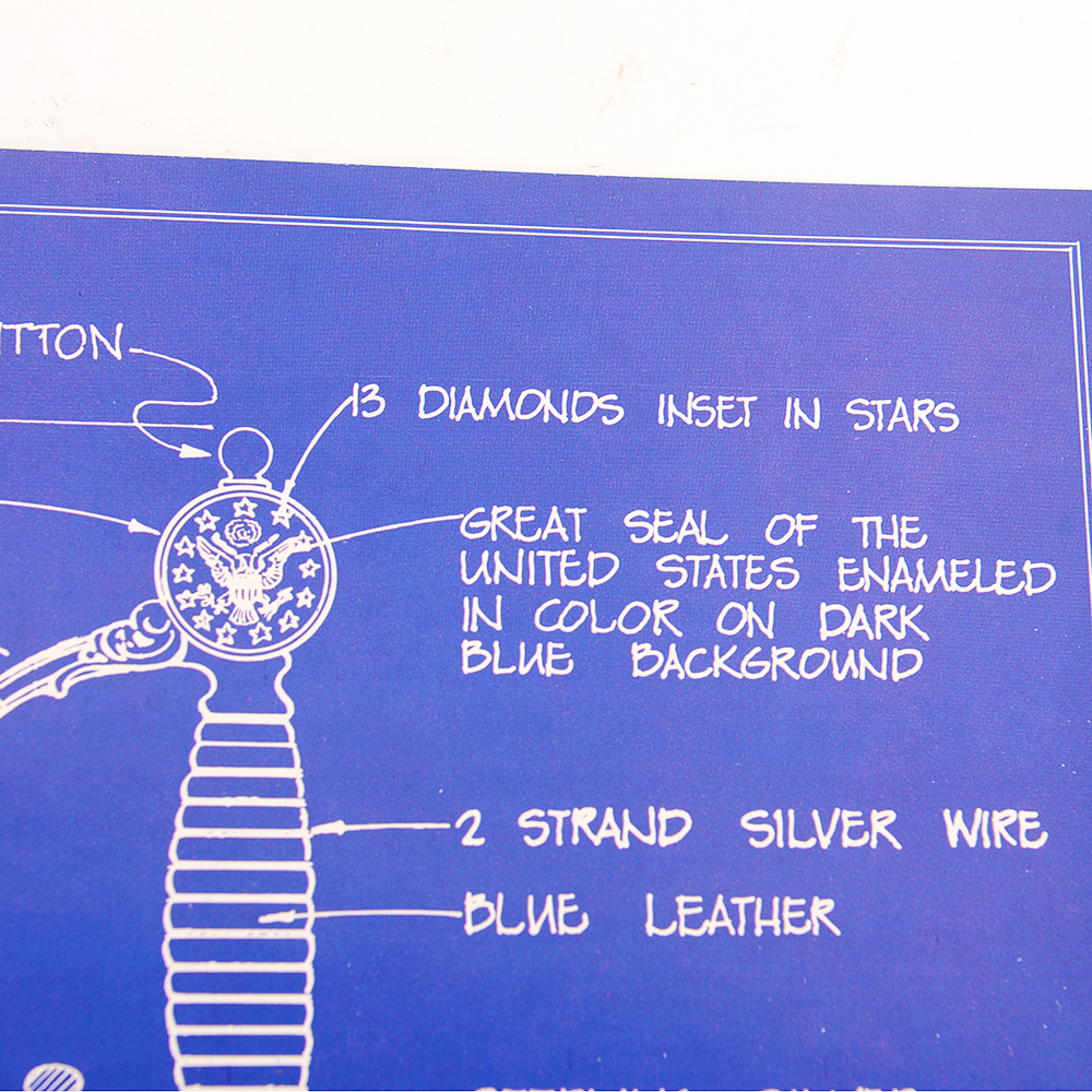 American Independence Sword With Sterling Silver, Diamond, and Sapphire Hilt