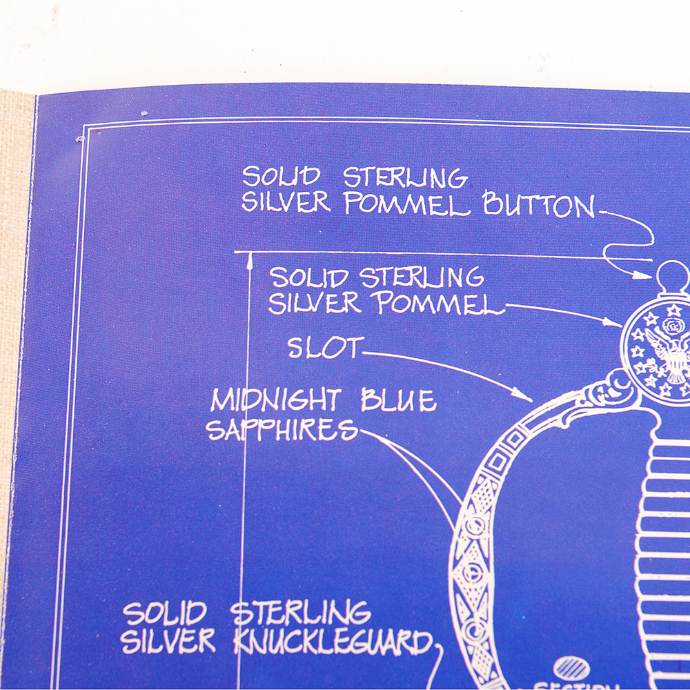 American Independence Sword With Sterling Silver, Diamond, and Sapphire Hilt