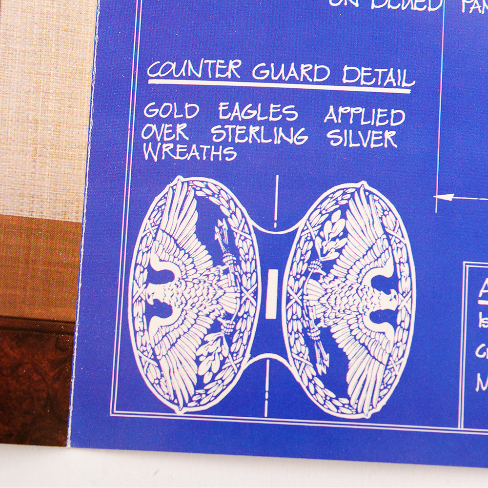 American Independence Sword With Sterling Silver, Diamond, and Sapphire Hilt