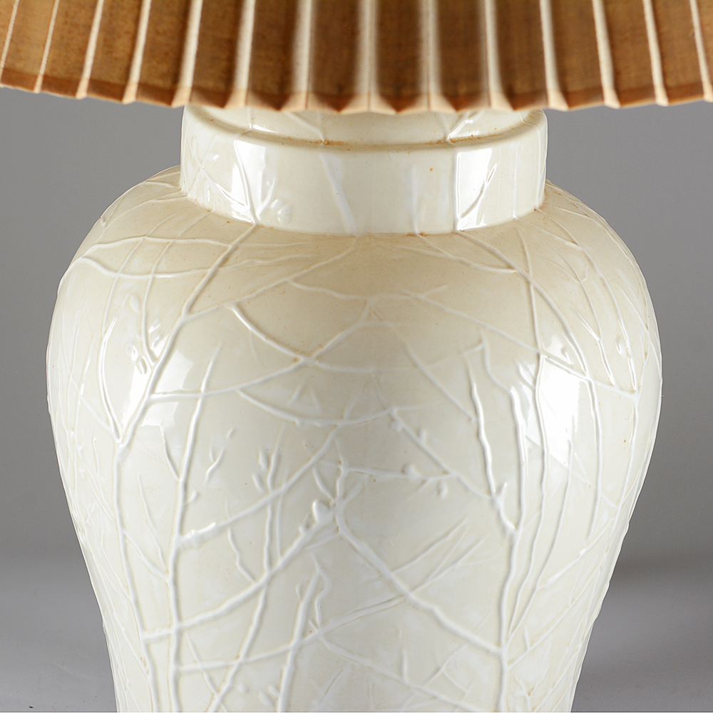 Pair of White Ceramic Table Lamps