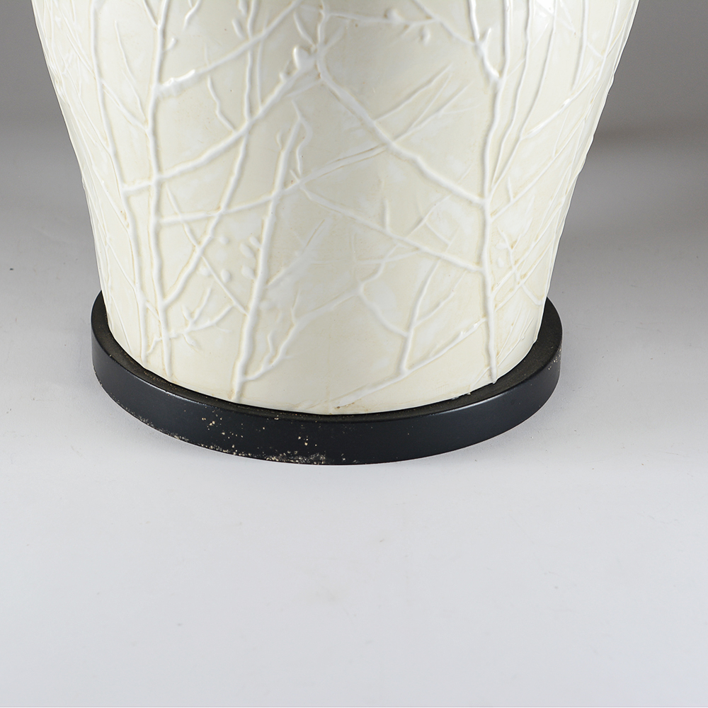 Pair of White Ceramic Table Lamps