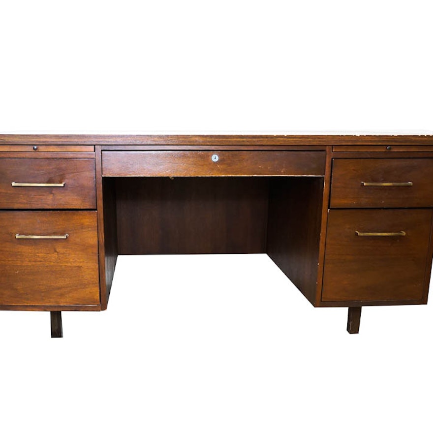 Mid Century Modern Myrtle Desk Company Office Desk with Chair