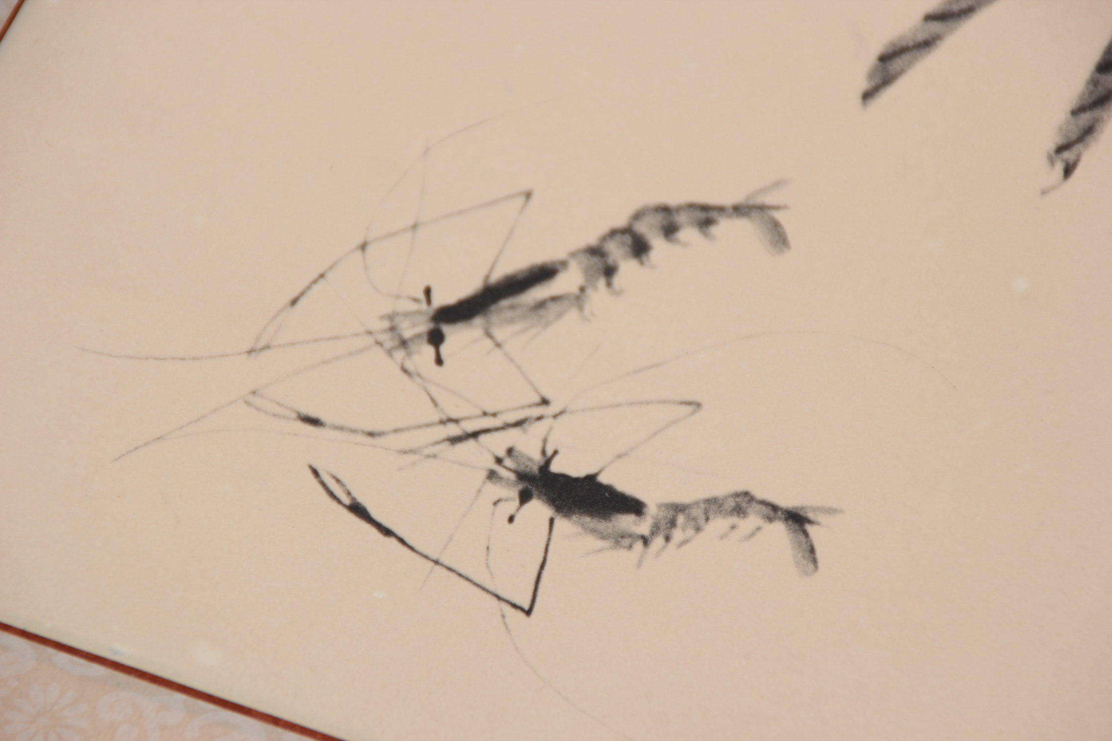 Japanese Painted Paper Scroll