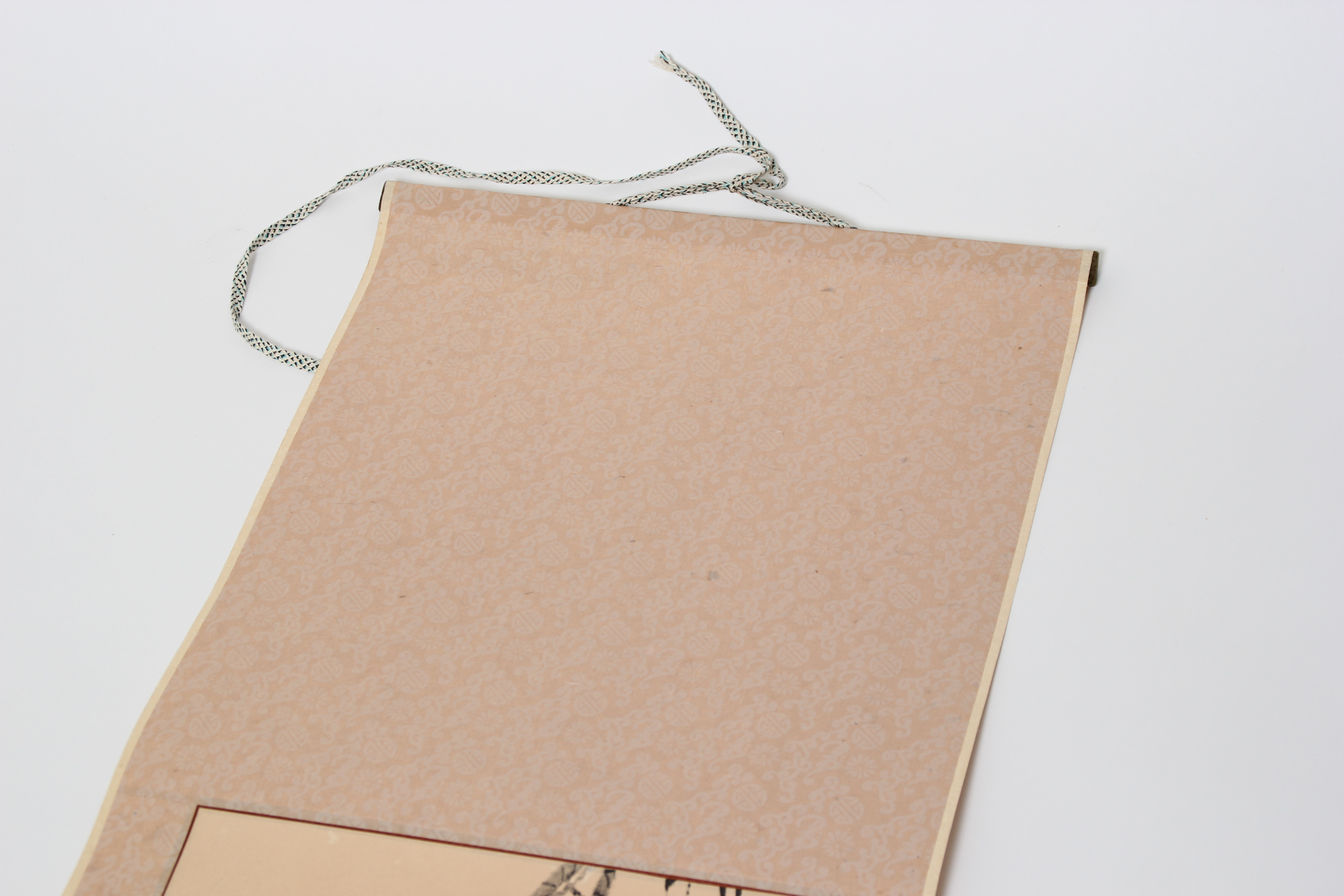 Japanese Painted Paper Scroll