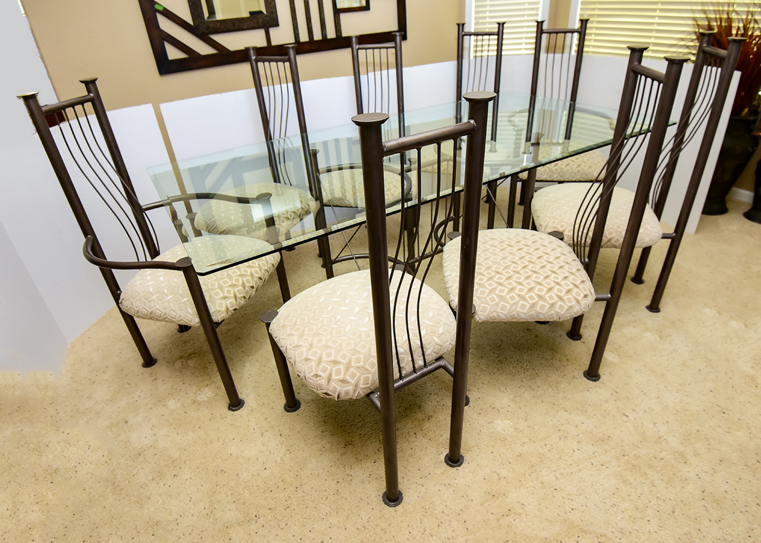 Contemporary Dining Table and Chair Set