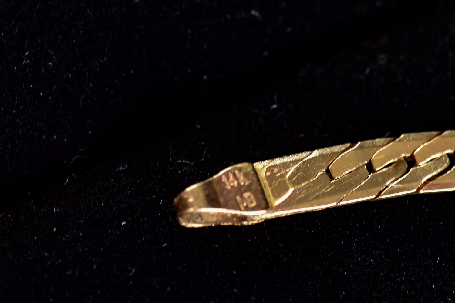 Gold Flat Chain Bracelet