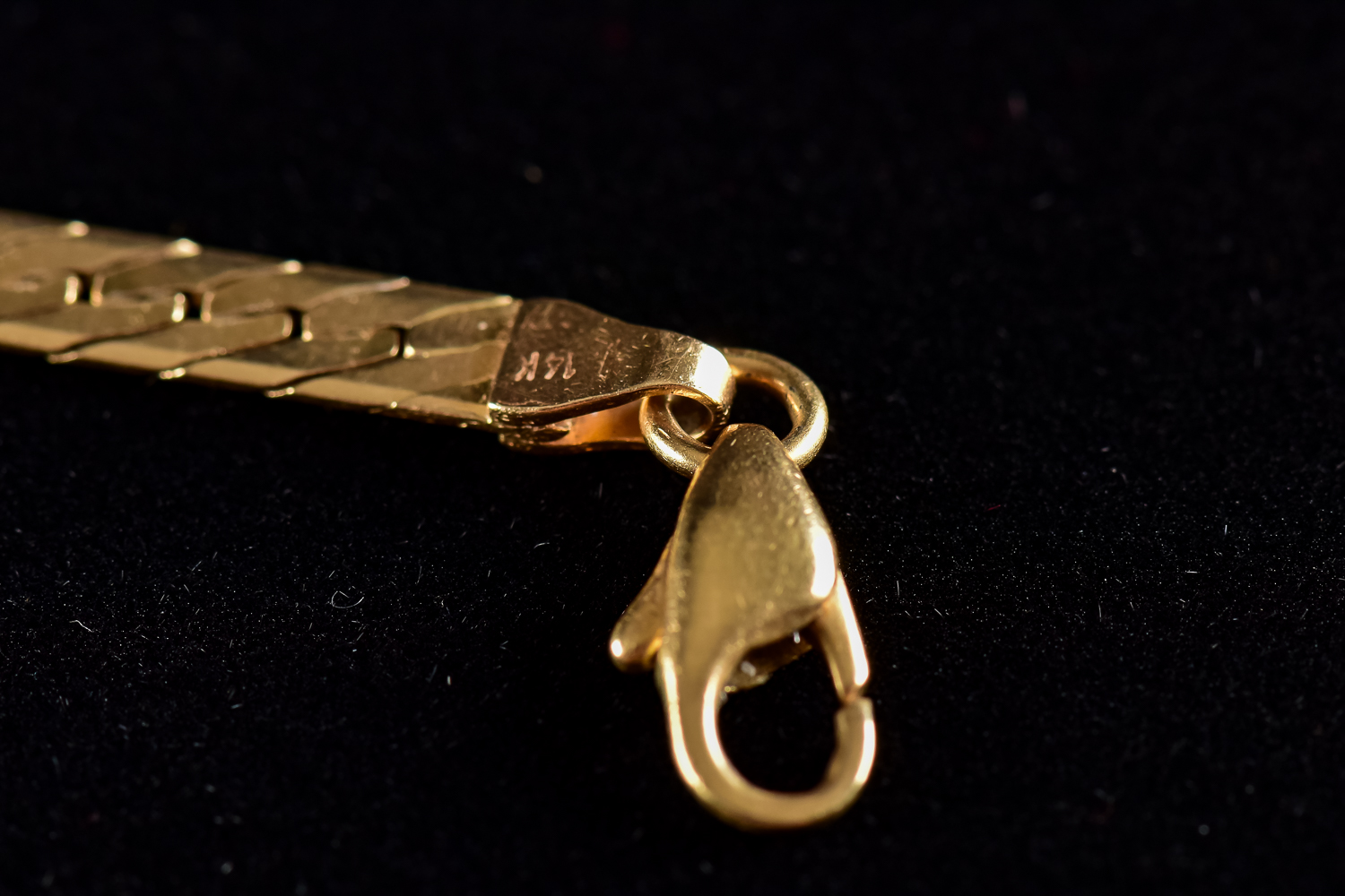 Gold Flat Chain Bracelet