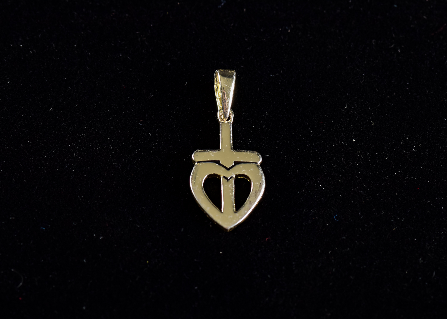 Silver Cross and Heart Pendant
