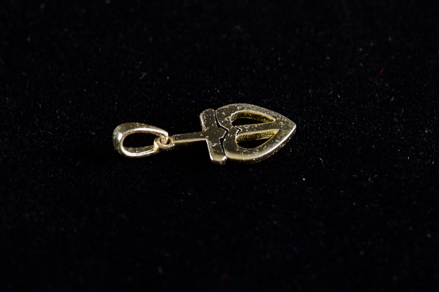 Silver Cross and Heart Pendant