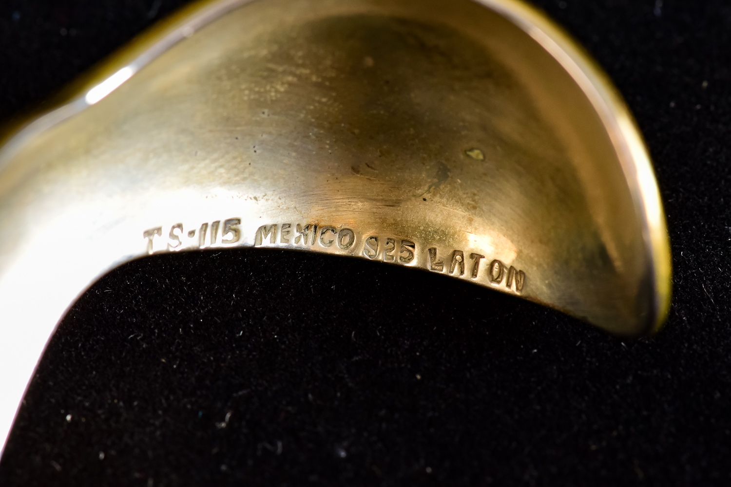 Mexican Sterling Silver and Gold-Tone Cuff Bracelet