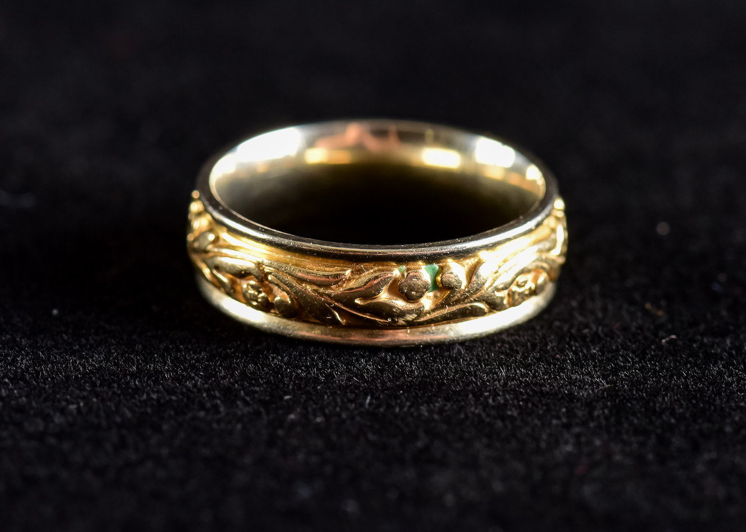 Floral Gold Band Ring