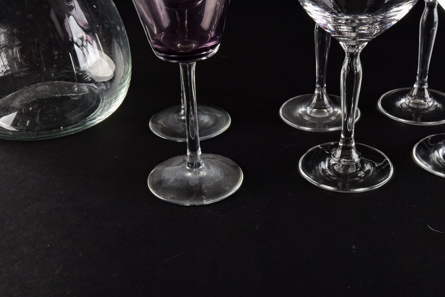 Stemmed Glassware and Pitcher Set