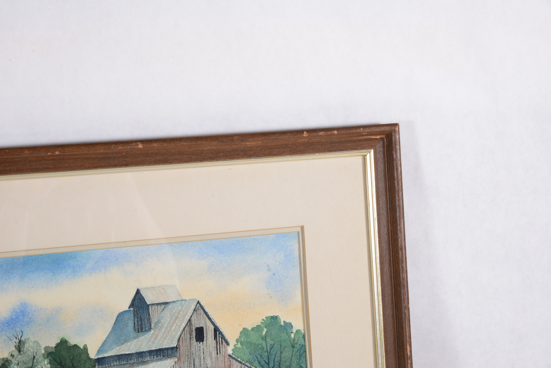 Signed, Original Watercolor Landscape by Indiana Artist J. Rodney Reveal