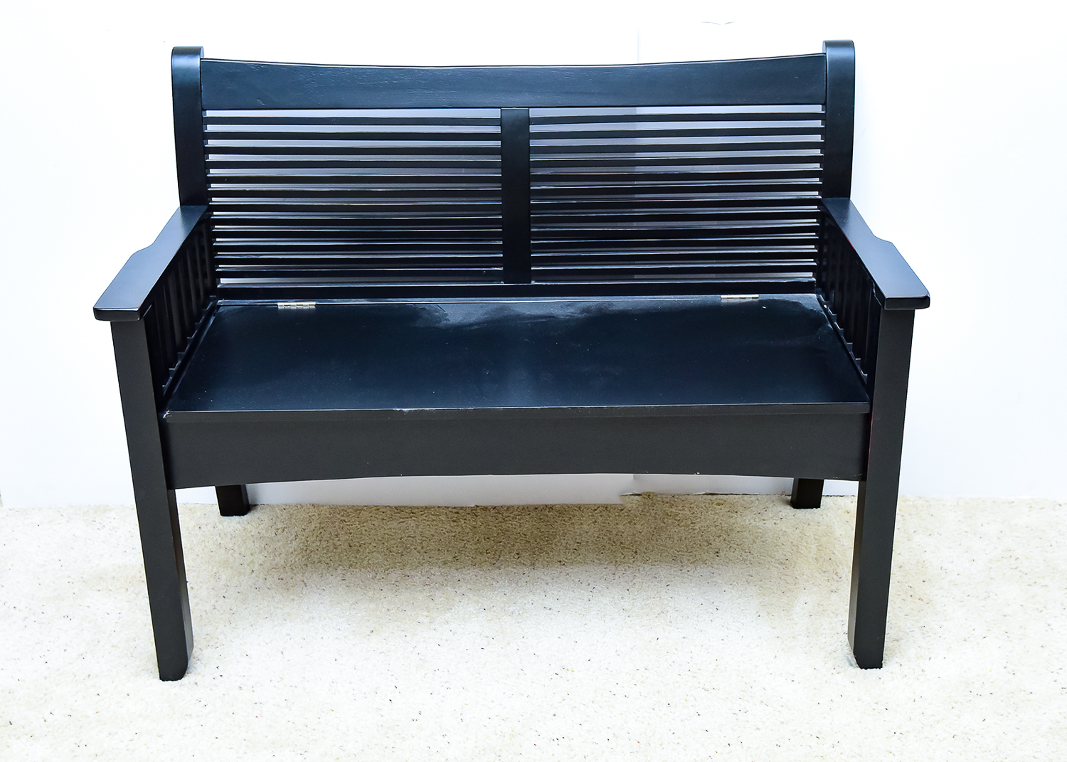 Contemporary Painted Wood Bench