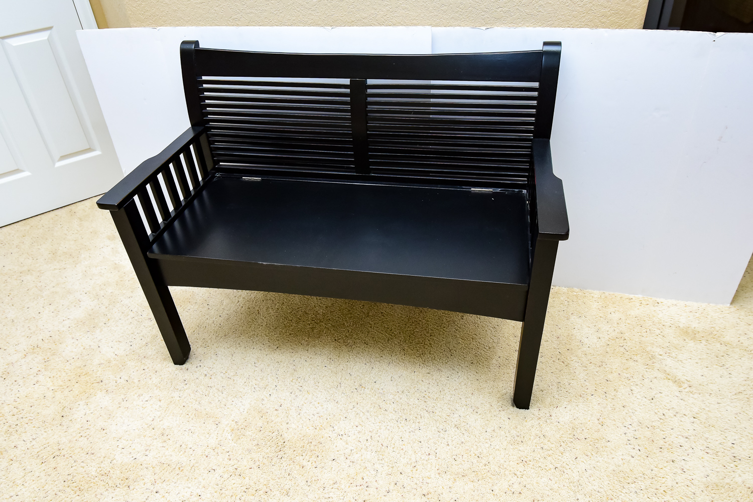 Contemporary Painted Wood Bench