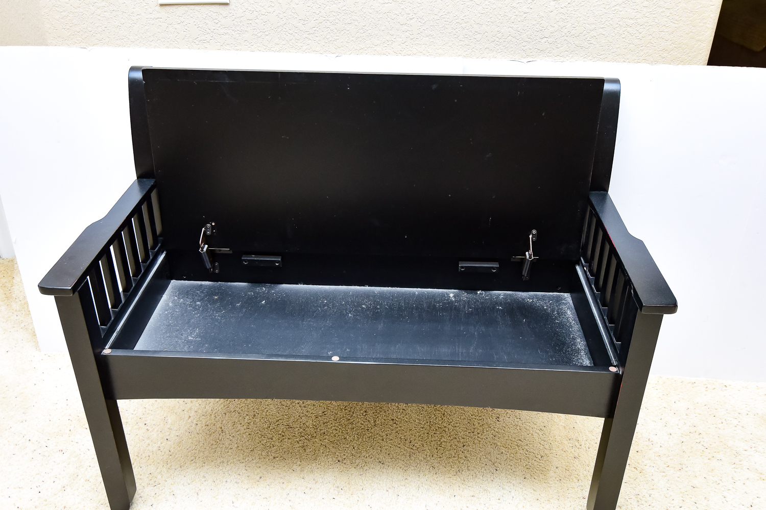 Contemporary Painted Wood Bench