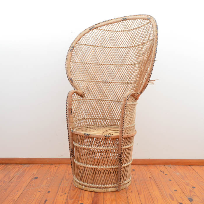 Vintage Ratan High Back Chair
