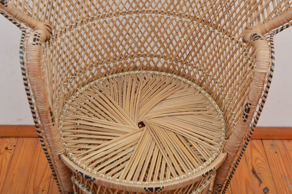 Vintage Ratan High Back Chair