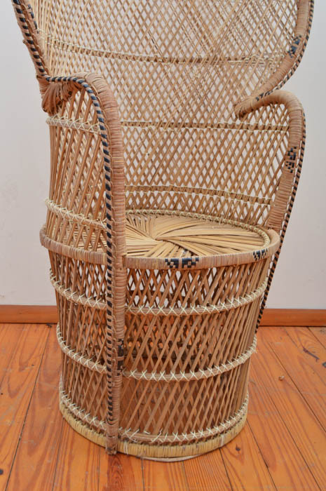 Vintage Ratan High Back Chair