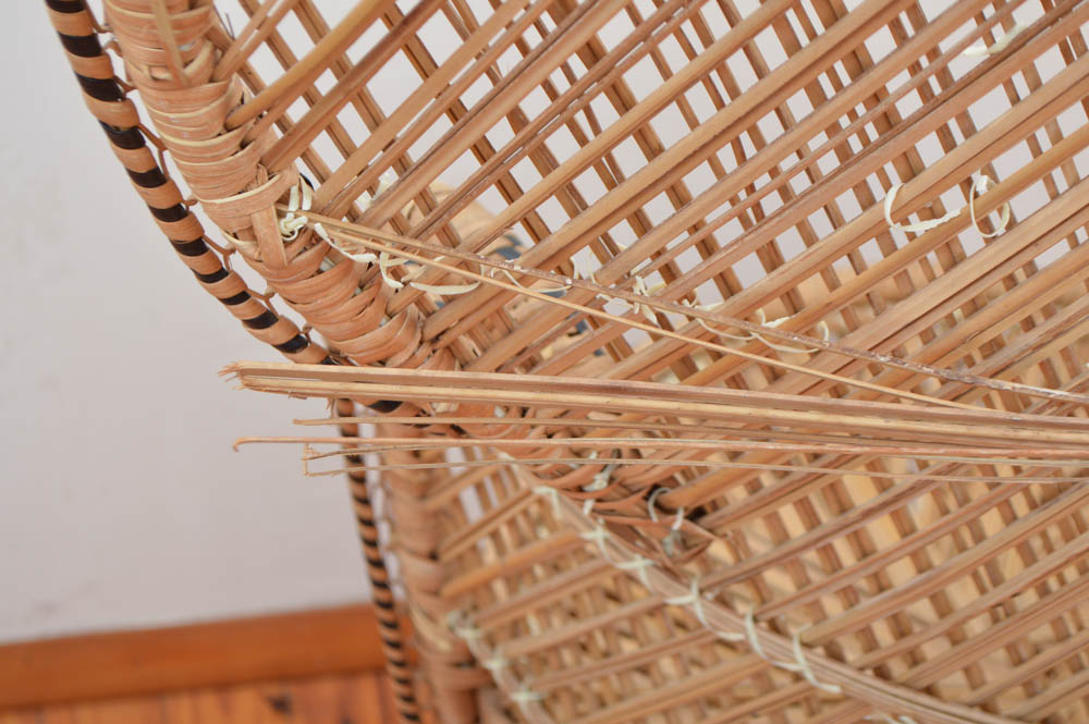 Vintage Ratan High Back Chair