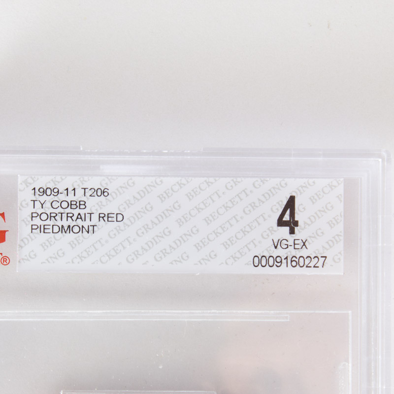 T206 Ty Cobb Red Portrait Baseball Card Beckett Graded 4