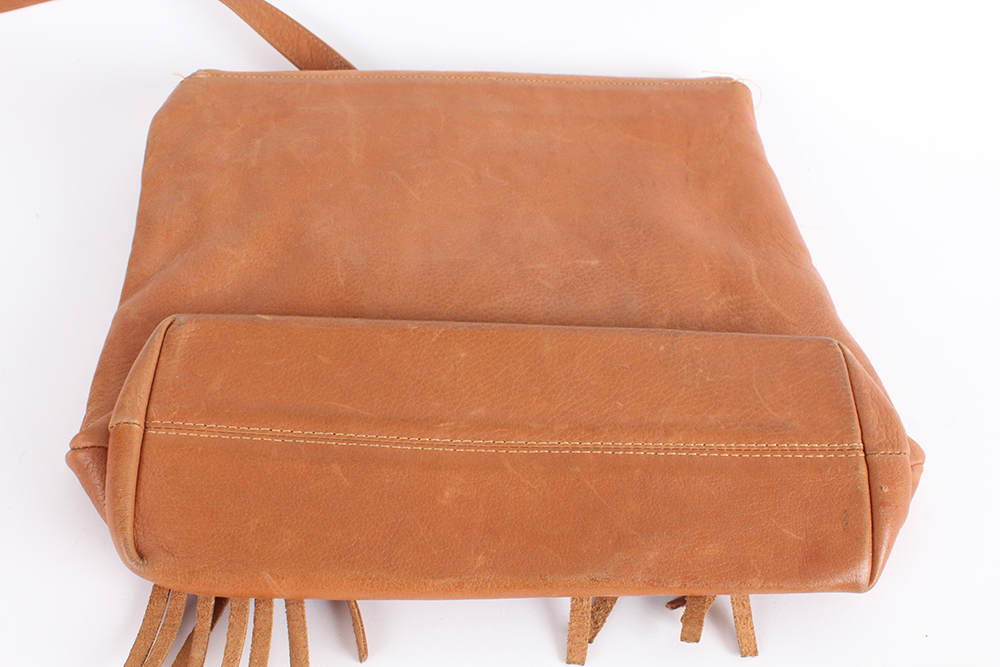 Trio of Leather Handbags in Burnt Sienna