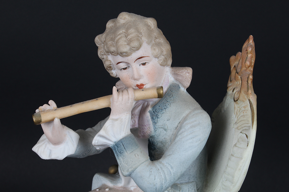 C. 1880 Unger, Schneider & Co. Porcelain Seated Couple Figurines