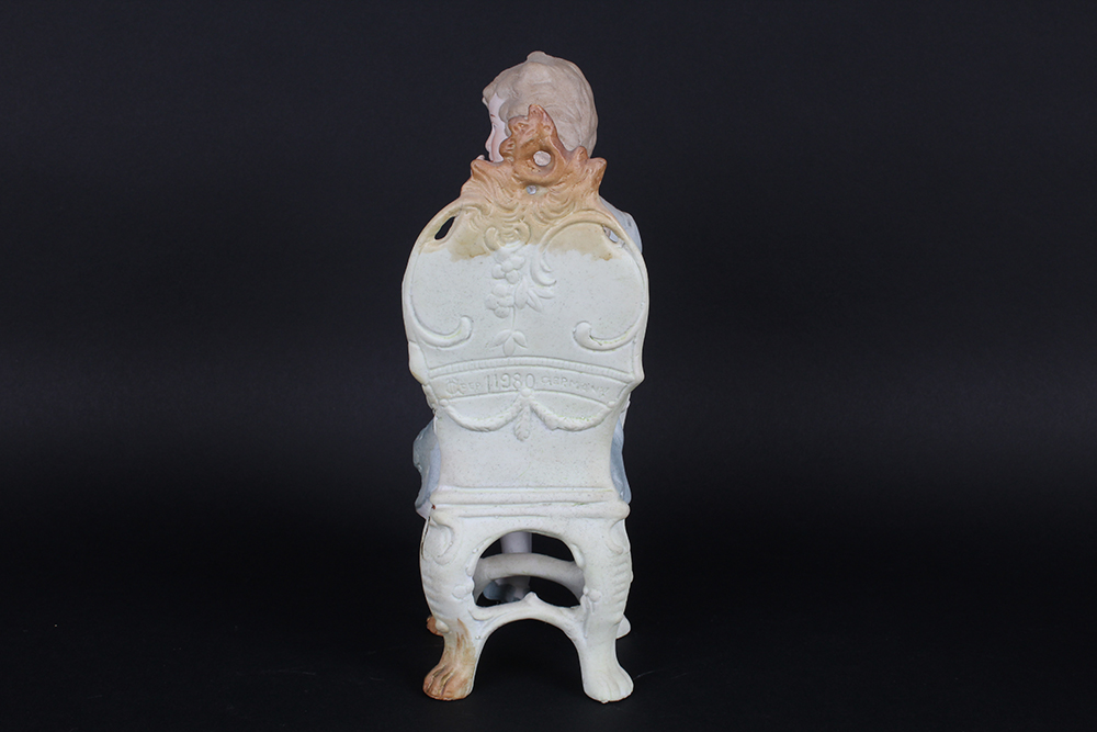 C. 1880 Unger, Schneider & Co. Porcelain Seated Couple Figurines