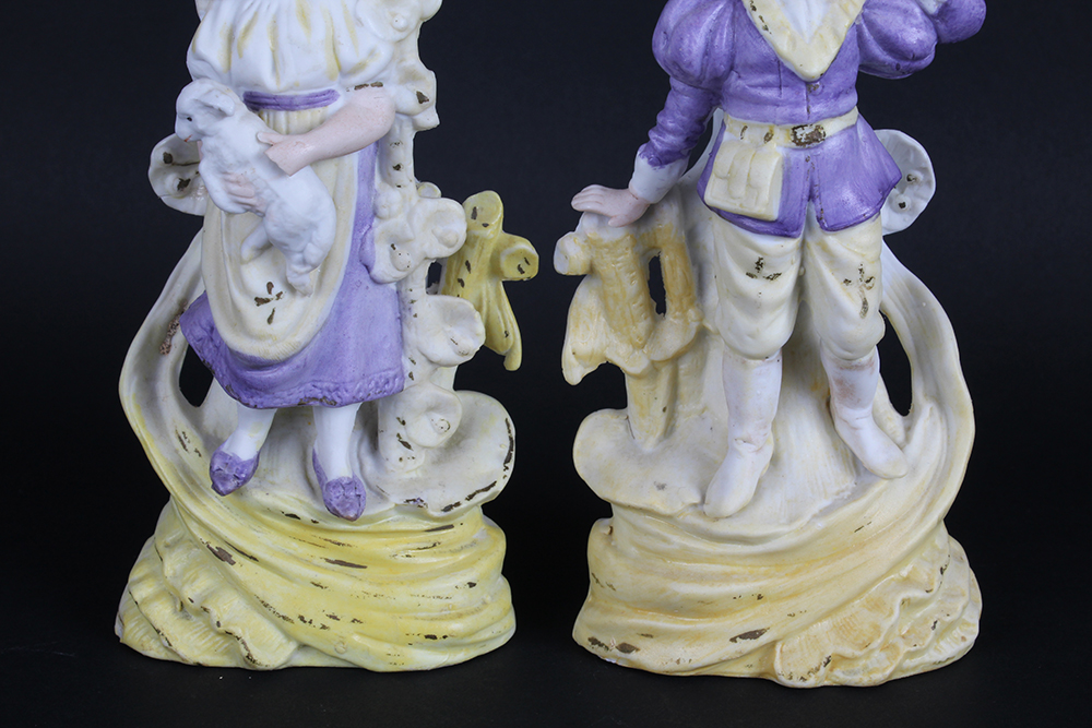 19th Century Unger, Schneider & Co German Porcelain Candlesticks