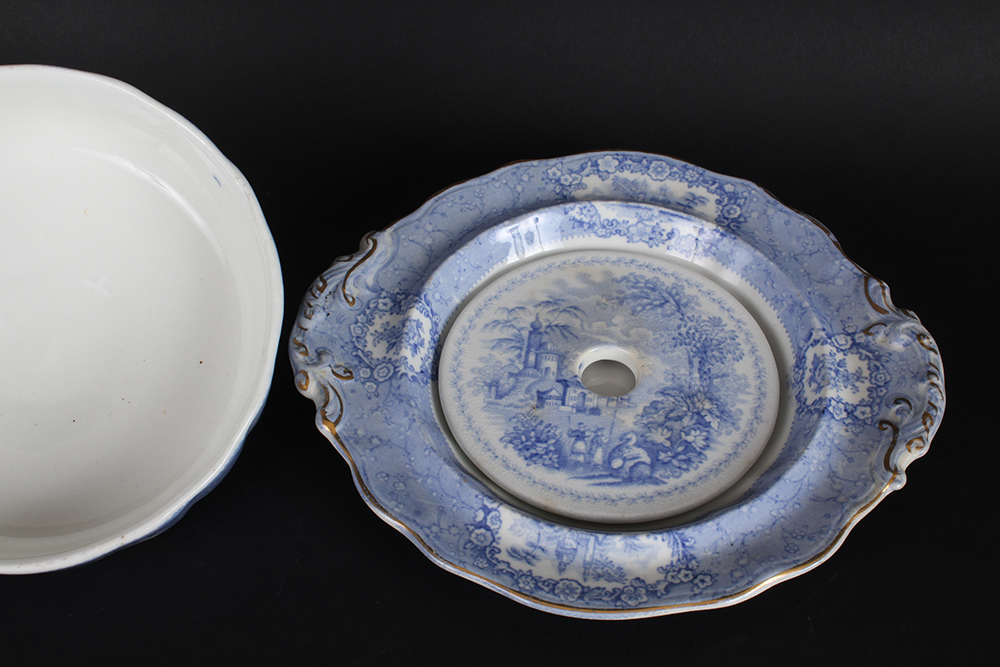 Ridgway Oriental Flow Blue China Servingware