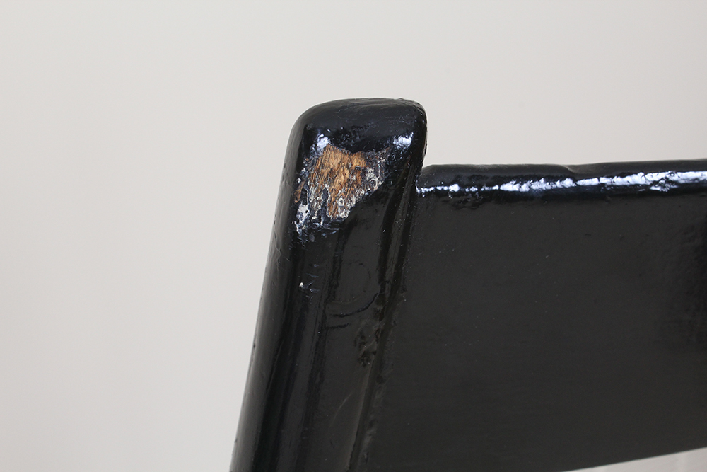 Antique Hitchcock Style Black Lacquered Rocking Chair