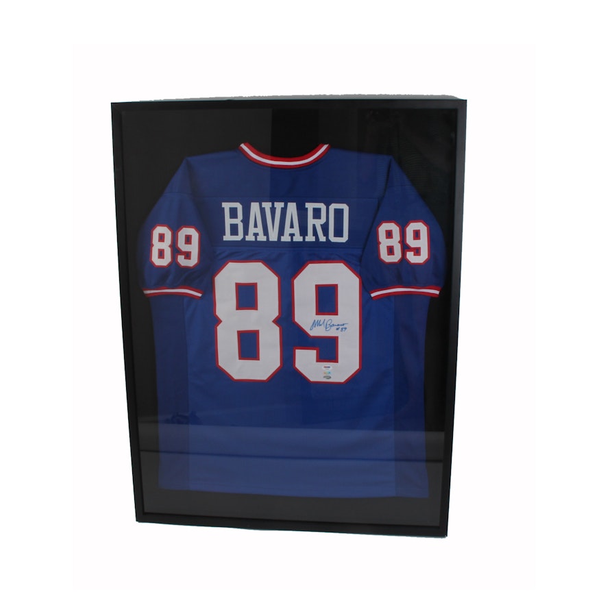 Mark Bavaro Framed Autographed Jersey