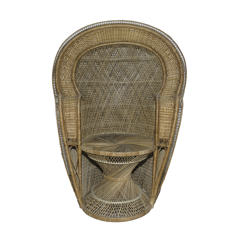Wicker Throne Chair