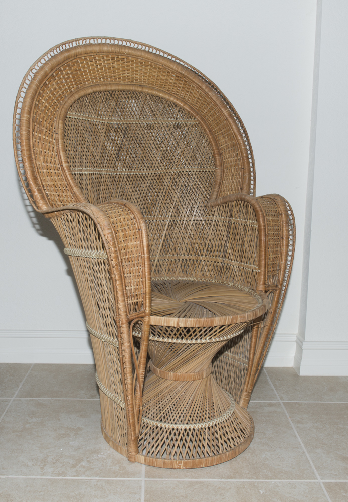 Wicker Throne Chair