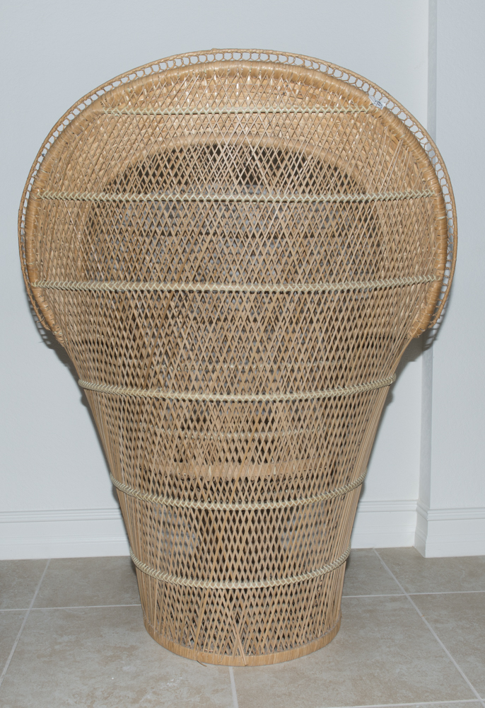 Wicker Throne Chair