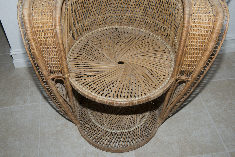 Wicker Throne Chair