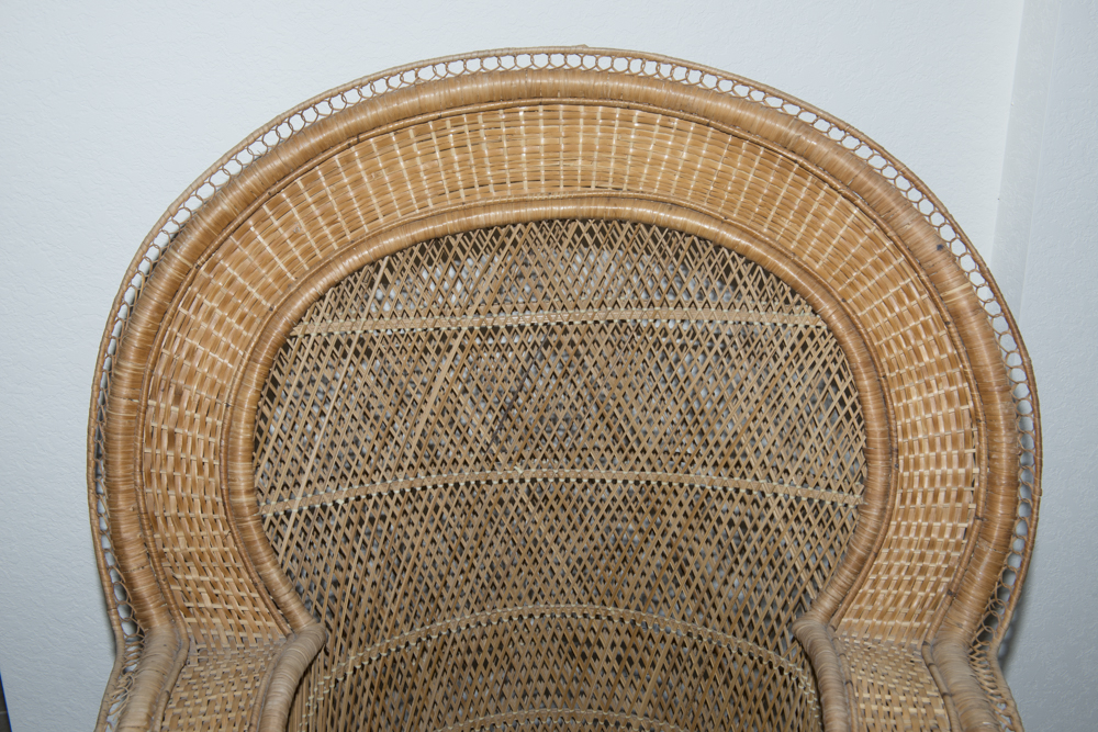 Wicker Throne Chair