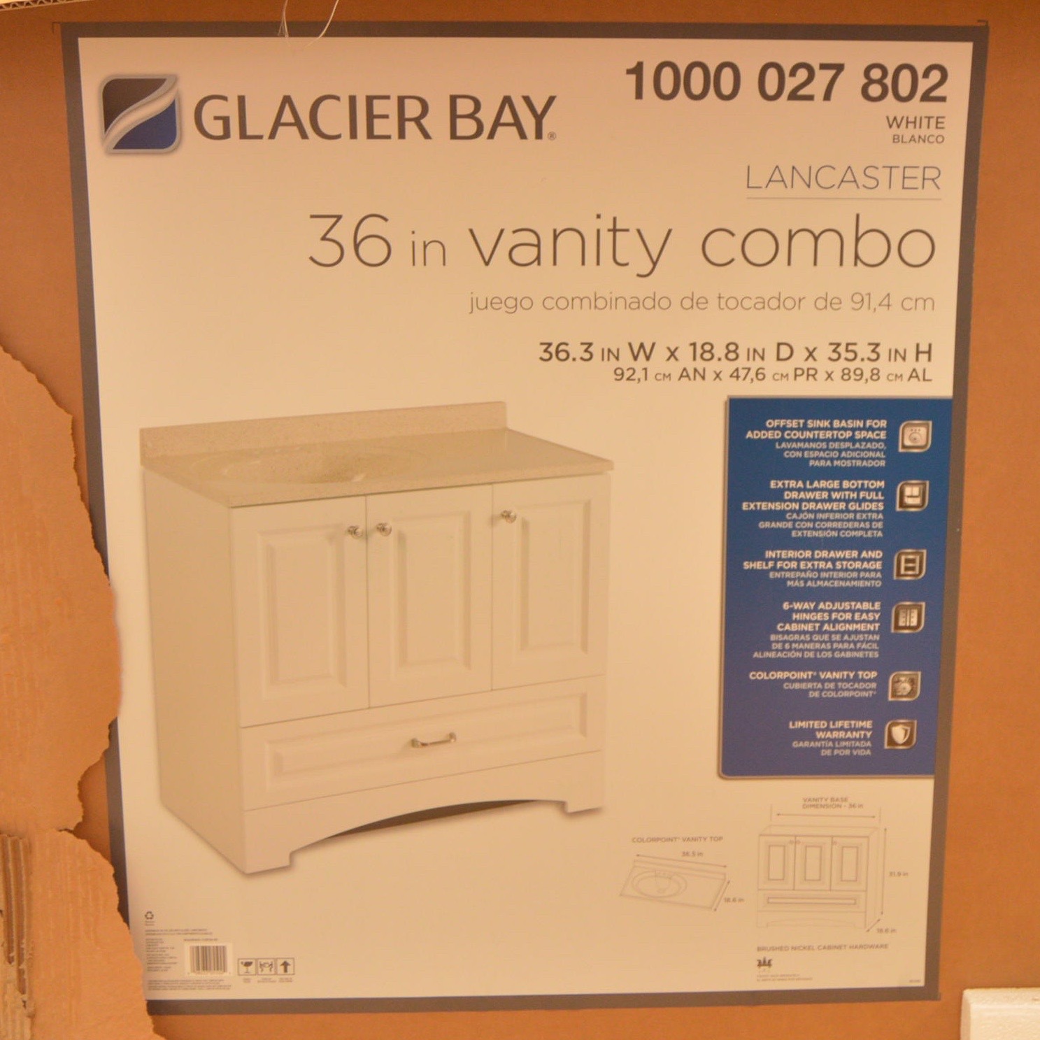 Glacier Bay 36" Vanity Combo