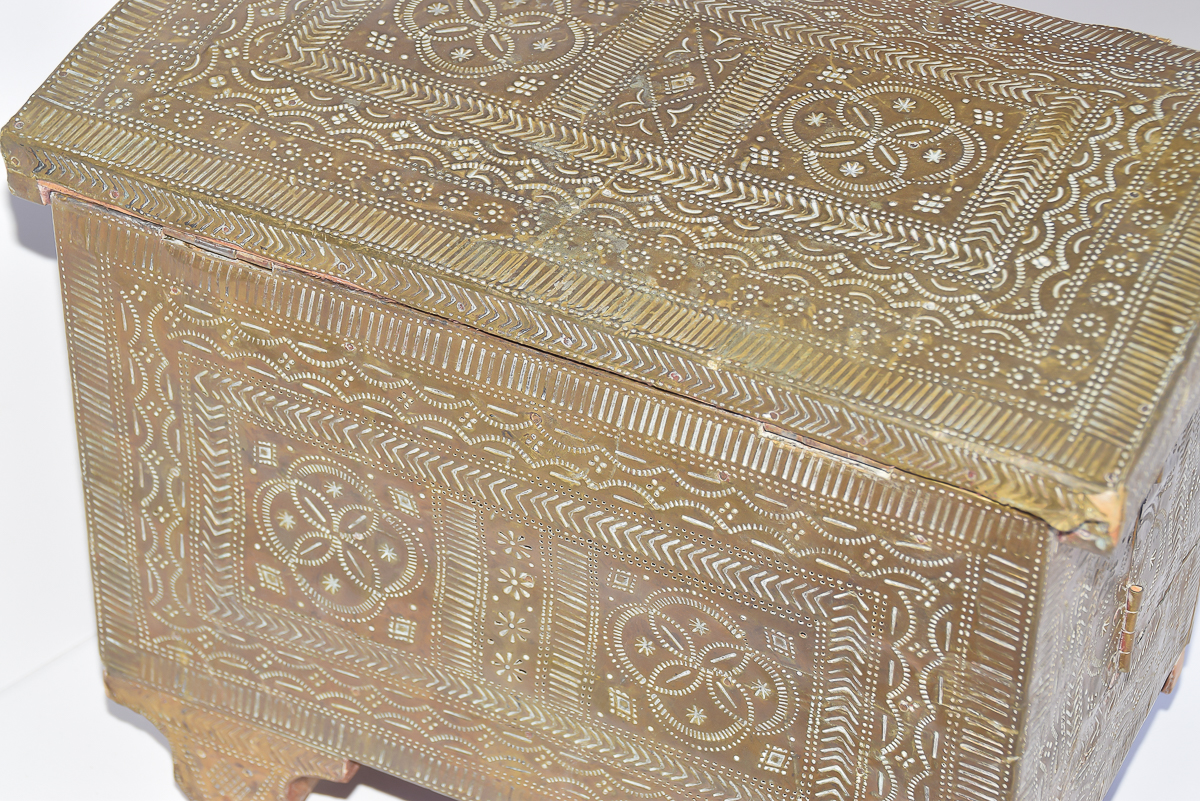 Vintage Indo-Portuguese Style Wooden Jewelry Box