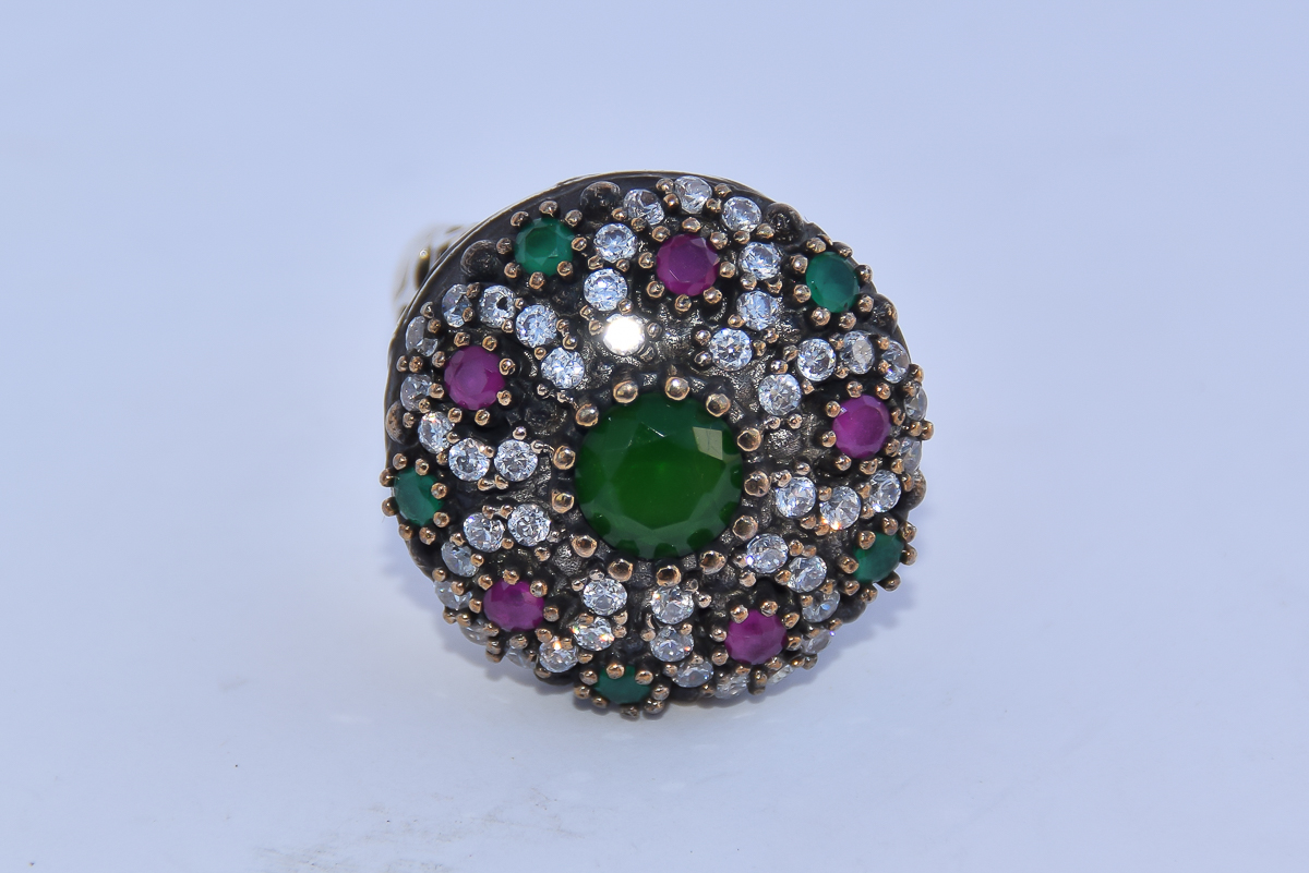 Four Ornate Sterling Silver Rings