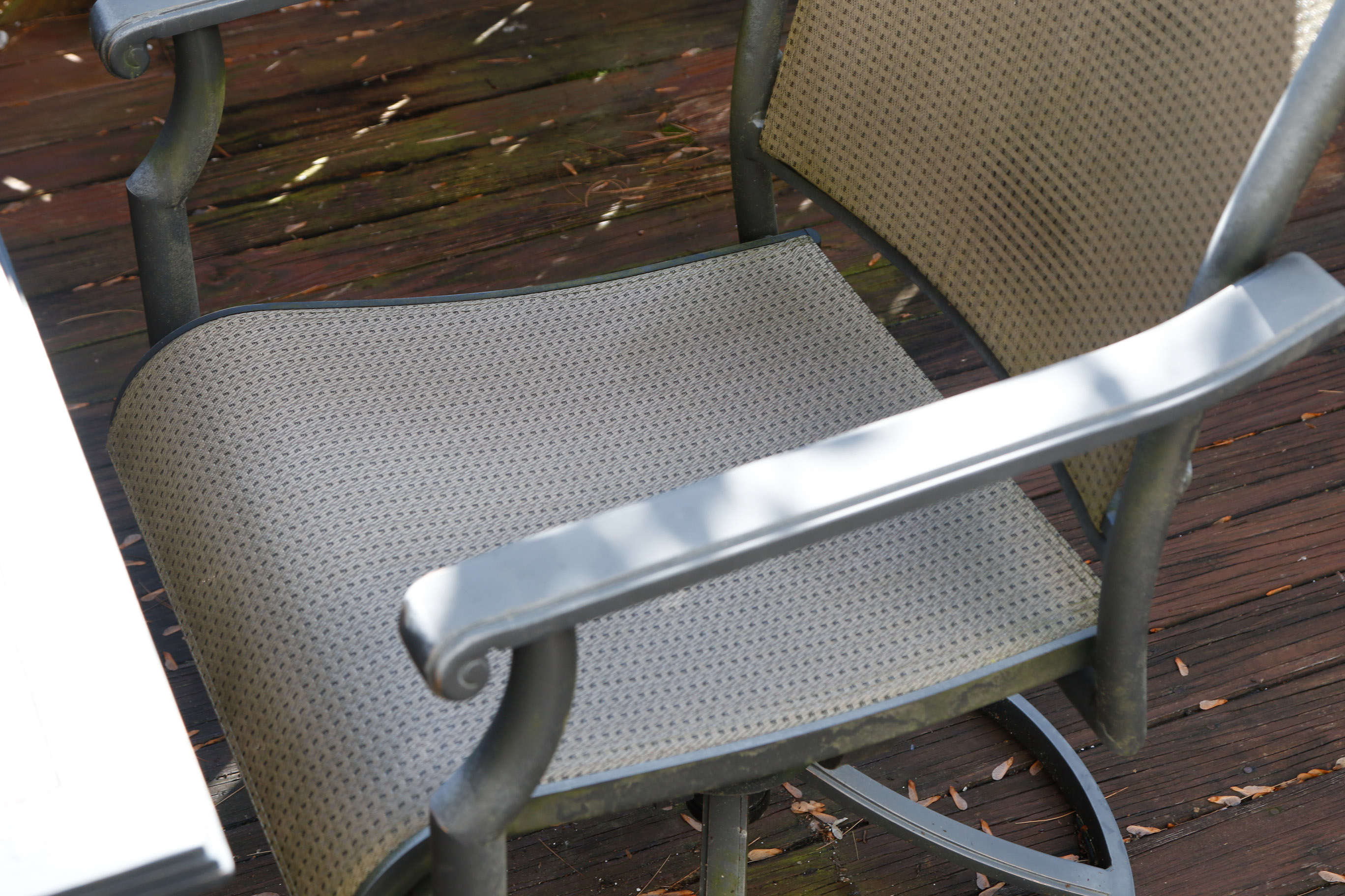 Ceramic Tile Top Patio Dining Table and Chairs with Umbrella