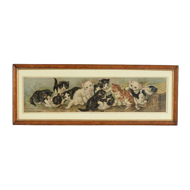 C. L. Van Vredenburgh 1895 Chromolithographs "A Yard of Cats"