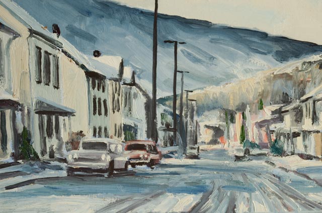 S. Scheetz Oil Painting of Street Scene in Duncannon, PA