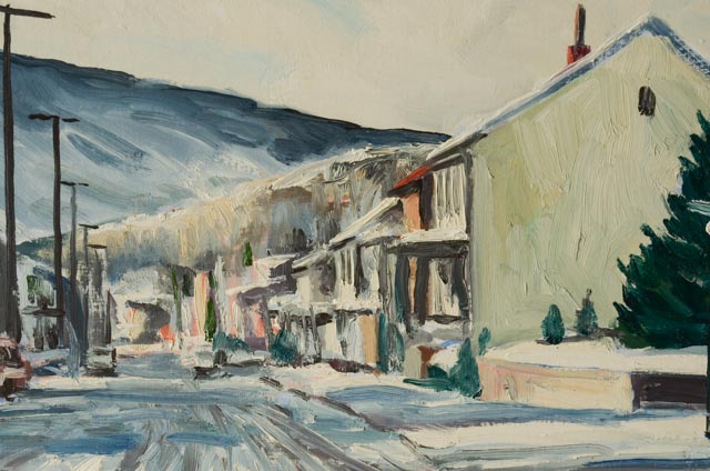 S. Scheetz Oil Painting of Street Scene in Duncannon, PA