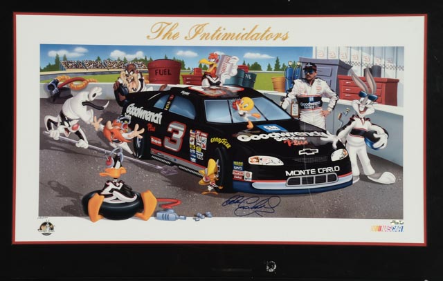 Dale Earnhardt Sr. Autographed Limited Edition Looney Tunes Print