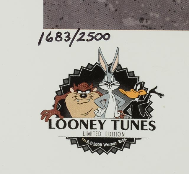 Dale Earnhardt Sr. Autographed Limited Edition Looney Tunes Print