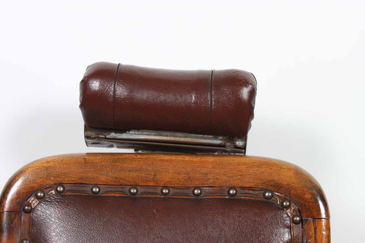 Antique Reclining Leather Dentist Chair
