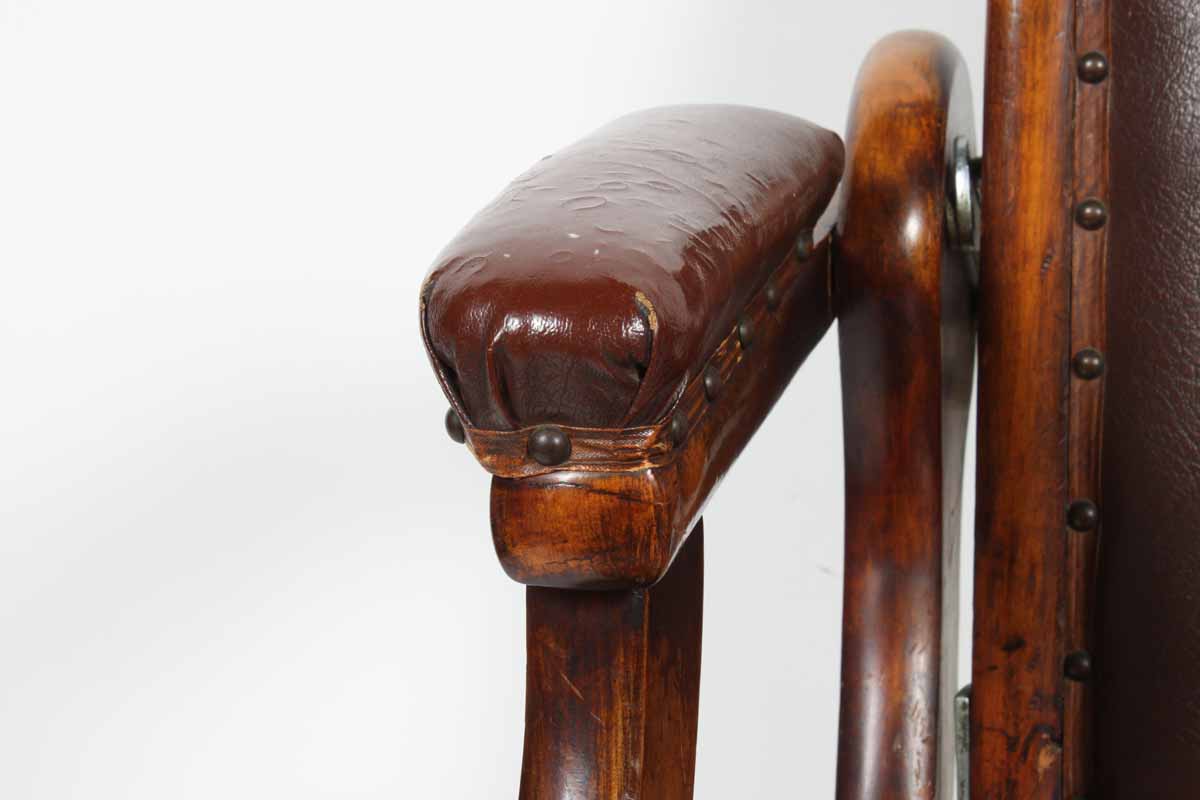 Antique Reclining Leather Dentist Chair