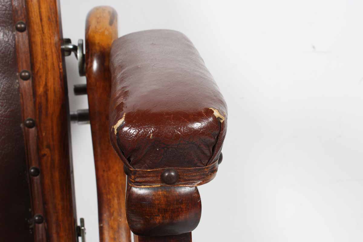 Antique Reclining Leather Dentist Chair