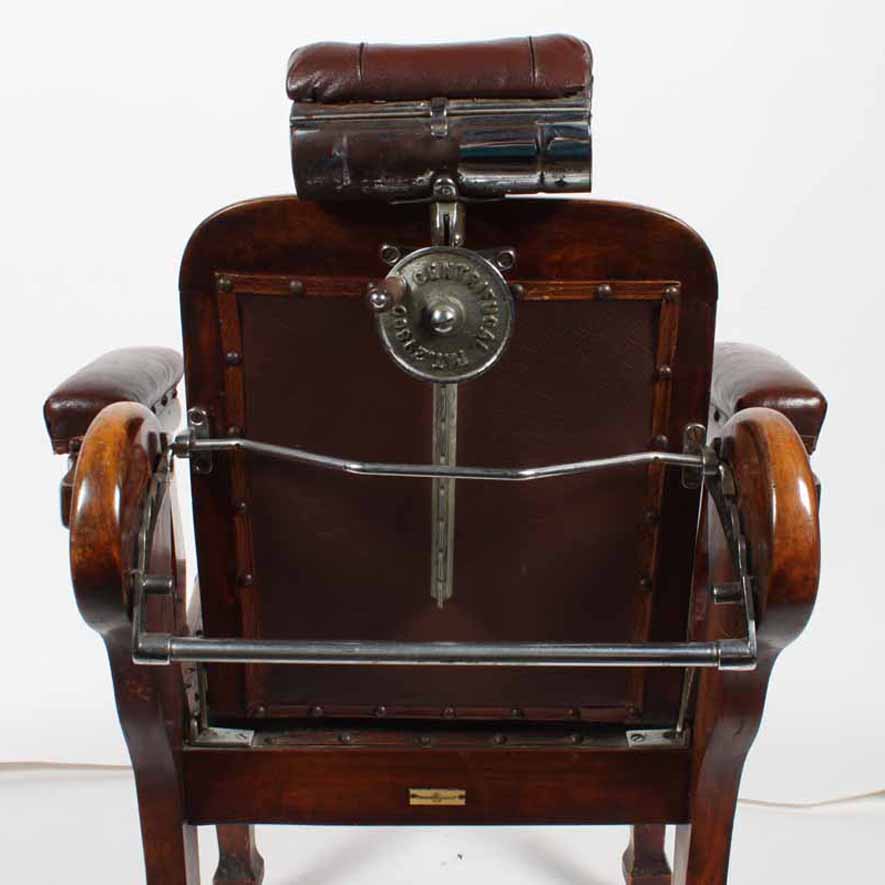 Antique Reclining Leather Dentist Chair